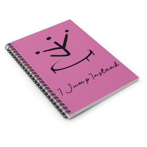 I Jump Instead Spiral Notebook - Blush w/ Black Logo