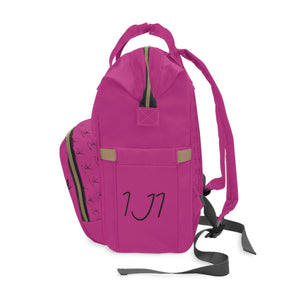 I Jump Instead Trophy Backpack - Magenta w/ Black Logo