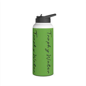 I Jump Instead Stainless Steel Water Bottle - Earthy Green w/ Black Logo