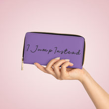 Load image into Gallery viewer, I Jump Instead Trophy Wallet - Lavish Purple w/ Black Logo
