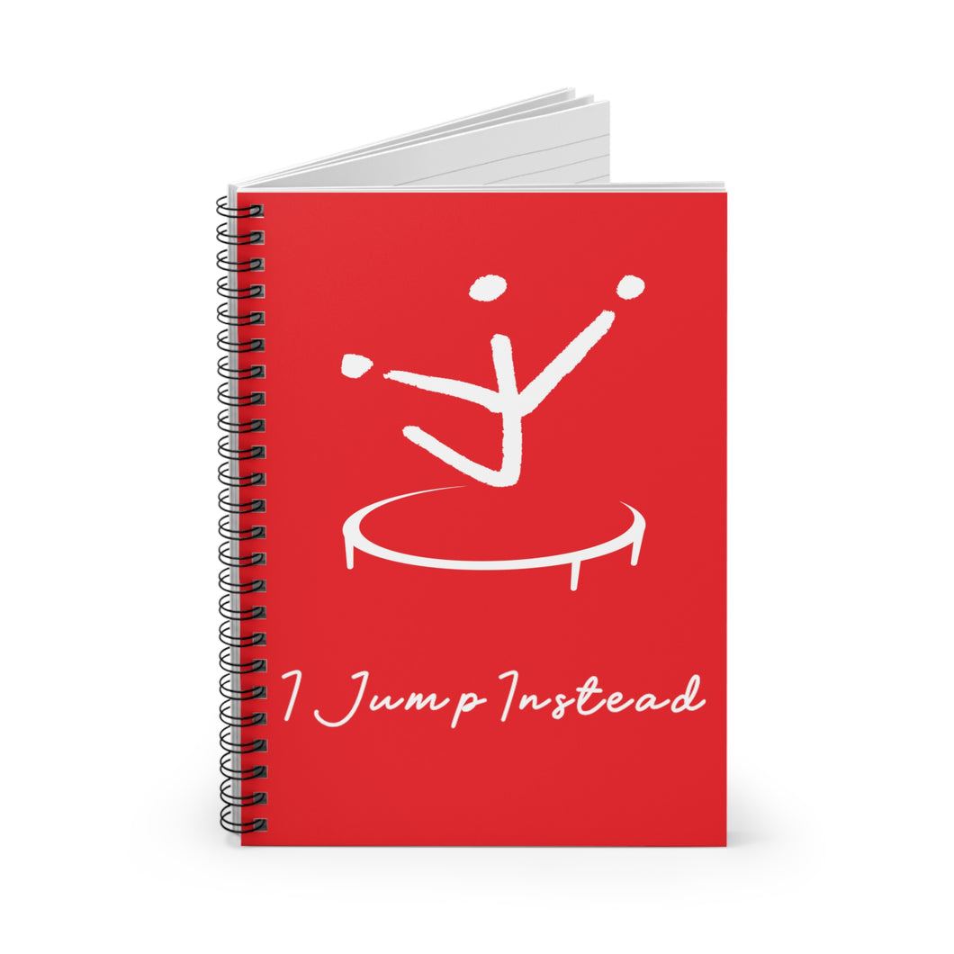 I Jump Instead Spiral Notebook - Showstopper Red w/ White Logo