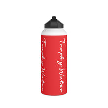 Load image into Gallery viewer, I Jump Instead Stainless Steel Water Bottle - Showstopper Red w/ White Logo
