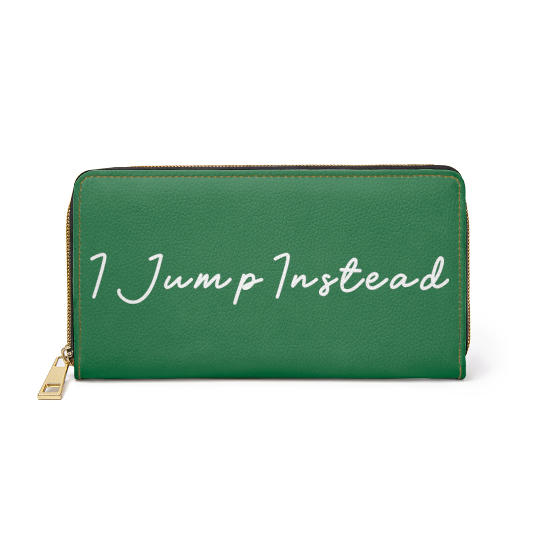 I Jump Instead Trophy Wallet - Evergreen w/ White Logo