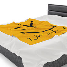 Load image into Gallery viewer, I Jump Instead Plush Blanket - Zesty Lemon w/ Black Logo
