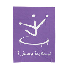 Load image into Gallery viewer, I Jump Instead Plush Blanket - Lavish Purple w/ White Logo
