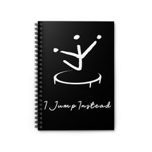 Load image into Gallery viewer, Jump Instead Spiral Notebook - Black w/ White Logo
