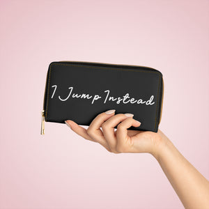 I Jump Instead Trophy Wallet - Modern Black w/ White Logo