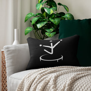 I Jump Instead Lumbar Pillow - Black w/ White Logo