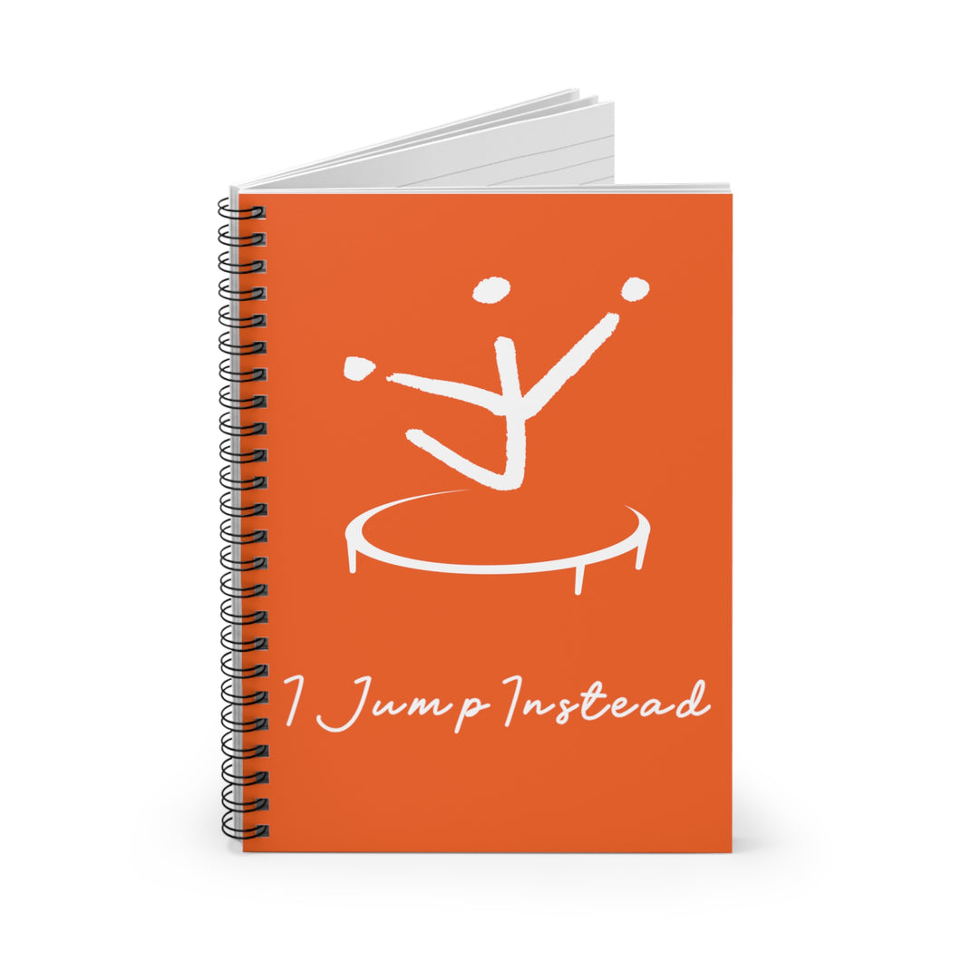 I Jump Instead Spiral Notebook - Juicy Orange w/ White Logo