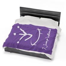 Load image into Gallery viewer, I Jump Instead Plush Blanket - Lavish Purple w/ White Logo
