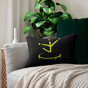 I Jump Instead Lumbar Pillow - Black w/ Yellow Logo