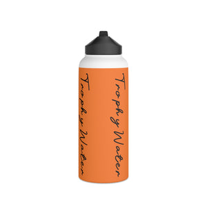 I Jump Instead Stainless Steel Water Bottle - Tangerine Orange w/ Black Logo