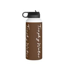 Load image into Gallery viewer, I Jump Instead Stainless Steel Water Bottle - Cocoa Brown w/ White Logo
