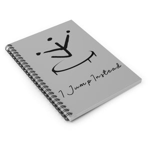 I Jump Instead Spiral Notebook - Airy Grey w/ Black Logo