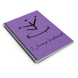 I Jump Instead Spiral Notebook - Lavish Purple w/ Black Logo