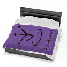 Load image into Gallery viewer, I Jump Instead Plush Blanket - Lavish Purple w/ Black Logo
