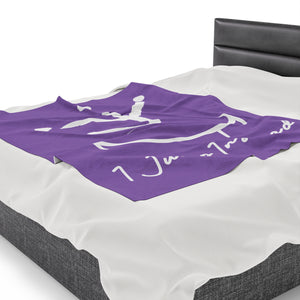 I Jump Instead Plush Blanket - Lavish Purple w/ White Logo