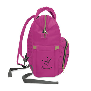 I Jump Instead Trophy Backpack - Magenta w/ Black Logo