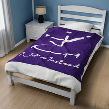 Load image into Gallery viewer, I Jump Instead Plush Blanket - Polished Purple w/ White Logo
