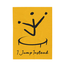 Load image into Gallery viewer, I Jump Instead Plush Blanket - Zesty Lemon w/ Black Logo
