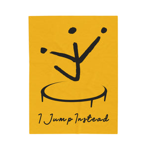 I Jump Instead Plush Blanket - Zesty Lemon w/ Black Logo