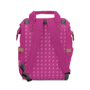 I Jump Instead Trophy Backpack - Magenta w/ White Logo