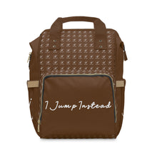 Load image into Gallery viewer, I Jump Instead Trophy Backpack - Cocoa Brown w/ White Logo
