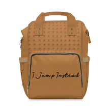 Load image into Gallery viewer, I Jump Instead Trophy Backpack - Toffee w/ Black Logo
