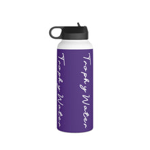 Load image into Gallery viewer, I Jump Instead Stainless Steel Water Bottle - Polished Purple w/ White Logo
