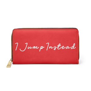 I Jump Instead Trophy Wallet - Showstopper Red w/ White Logo