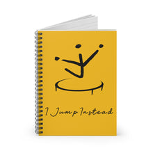 Load image into Gallery viewer, I Jump Instead Spiral Notebook - Zesty Lemon w/ Black Logo
