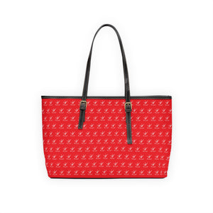 Faux Leather Shoulder Bag - Showstopper Red w/ White Logo