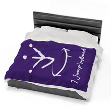 Load image into Gallery viewer, I Jump Instead Plush Blanket - Polished Purple w/ White Logo
