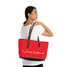 Load image into Gallery viewer, Faux Leather Shoulder Bag - Showstopper Red w/ White Logo
