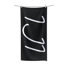 Load image into Gallery viewer, IJI Beach Towel - Black w/ White Logo
