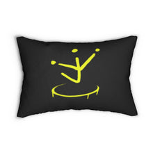 Load image into Gallery viewer, I Jump Instead Lumbar Pillow - Black w/ Yellow Logo
