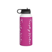 Load image into Gallery viewer, I Jump Instead Stainless Steel Water Bottle - Magenta w/ White Logo
