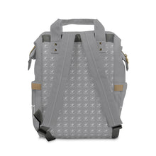 Load image into Gallery viewer, I Jump Instead Trophy Backpack - Silvery Grey w/ White Logo
