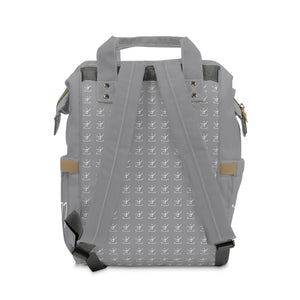 I Jump Instead Trophy Backpack - Silvery Grey w/ White Logo