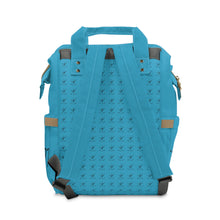 Load image into Gallery viewer, I Jump Instead Trophy Backpack - Aquatic Blue w/ Black Logo
