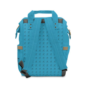 I Jump Instead Trophy Backpack - Aquatic Blue w/ Black Logo