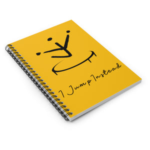 I Jump Instead Spiral Notebook - Zesty Lemon w/ Black Logo