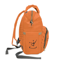 Load image into Gallery viewer, I Jump Instead Trophy Backpack - Tangerine Orange w/ Black Logo
