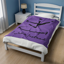 Load image into Gallery viewer, I Jump Instead Plush Blanket - Lavish Purple w/ Black Logo
