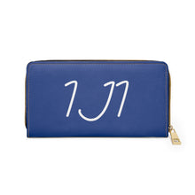 Load image into Gallery viewer, I Jump Instead Trophy Wallet - Moody Blue w/ White Logo
