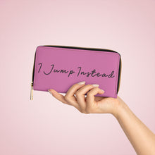 Load image into Gallery viewer, I Jump Instead Trophy Wallet - Blush Pink w/ Black Logo
