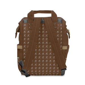 I Jump Instead Trophy Backpack - Cocoa Brown w/ White Logo