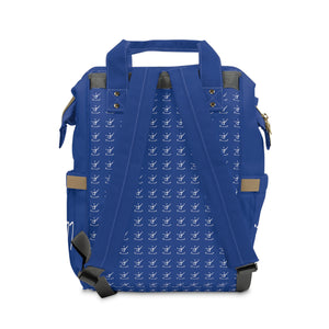 I Jump Instead Trophy Backpack - Moody Blue w/ White Logo