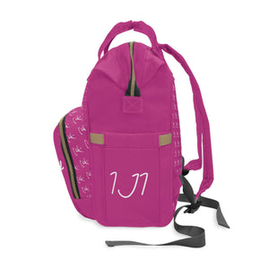 I Jump Instead Trophy Backpack - Magenta w/ White Logo