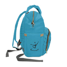 Load image into Gallery viewer, I Jump Instead Trophy Backpack - Aquatic Blue w/ Black Logo
